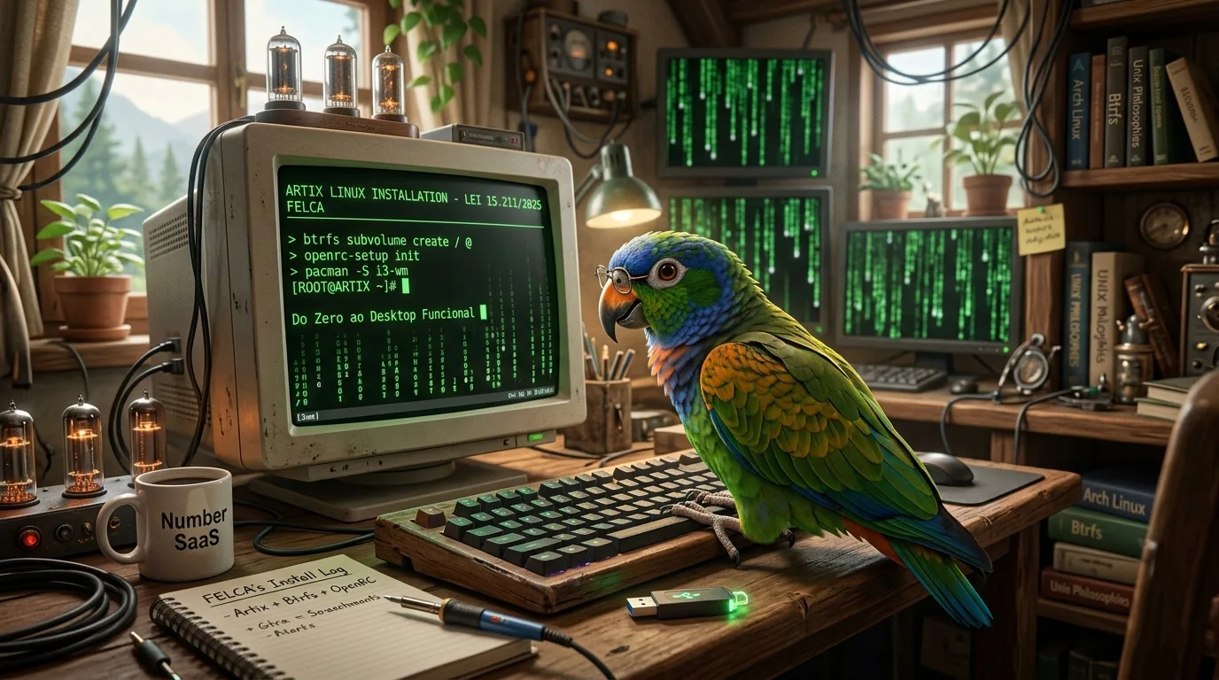 Lei 15.211/2025 Felca: Artix Linux com Btrfs, OpenRC e i3wm, Do Zero ao Desktop Funcional